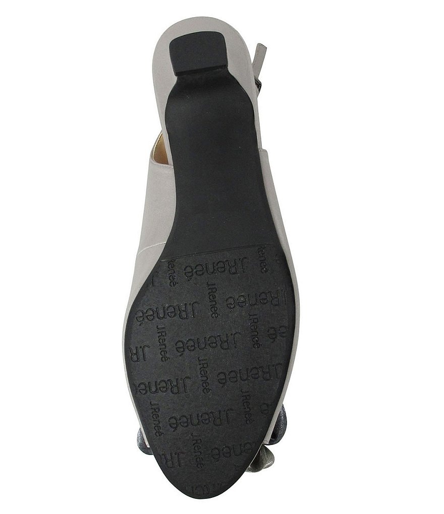 J. Renee Leonelle Embellished Bow Slingback Peep Toe Pumps