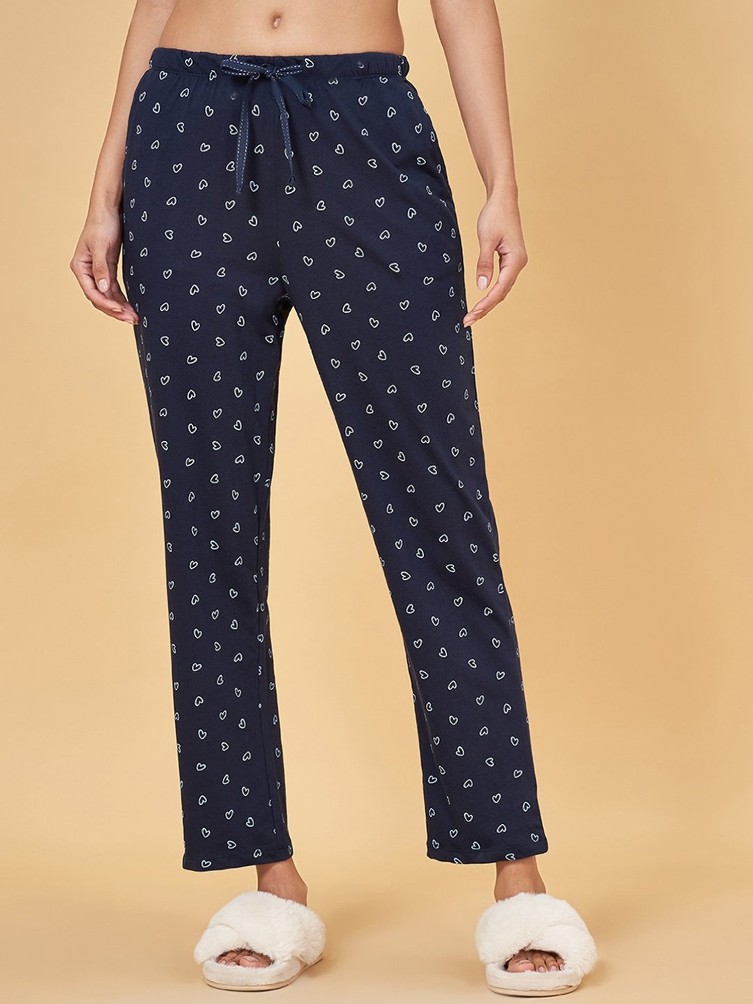 Dreamz by Pantaloons Navy Cotton Printed Pyjamas
