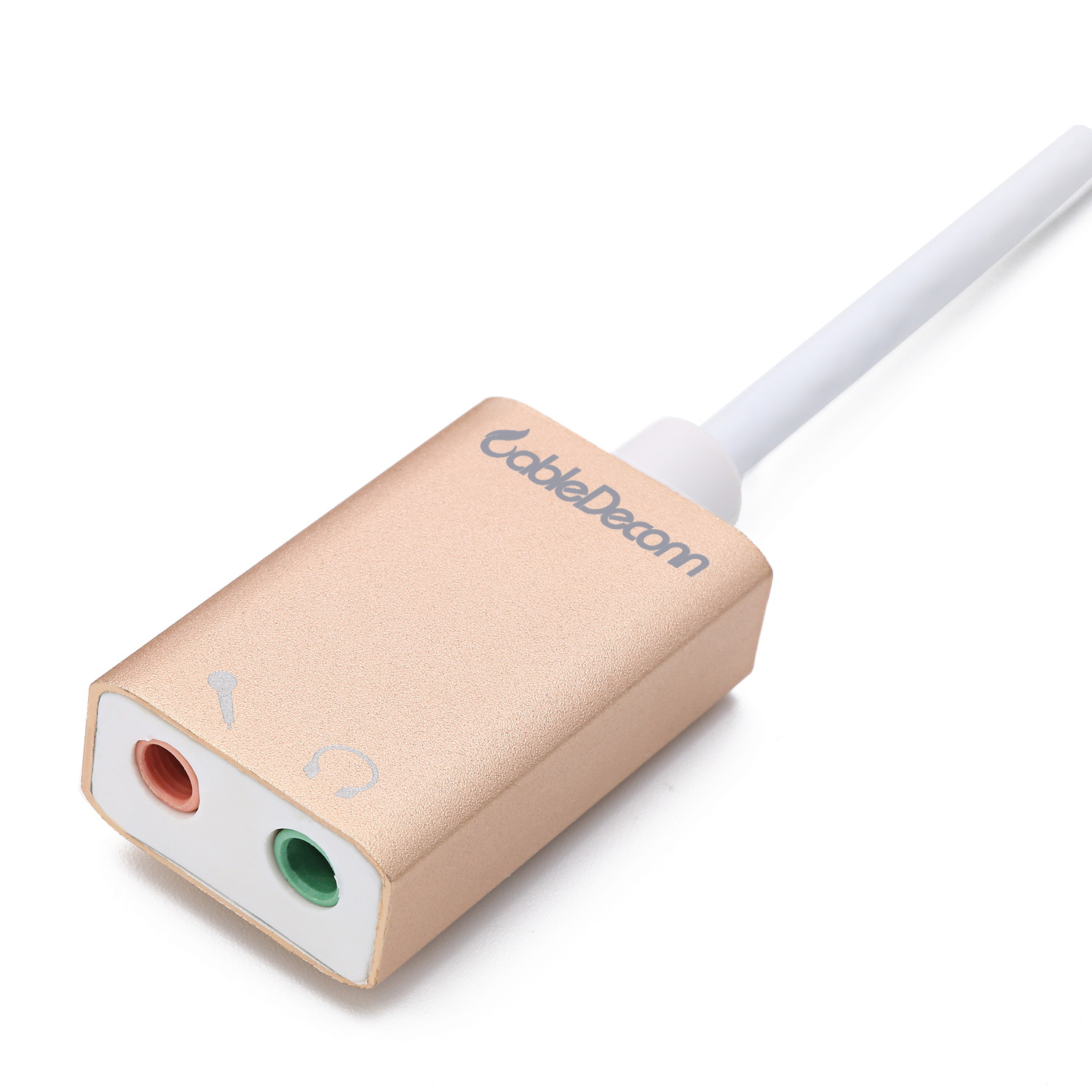 CableDeconn Type-c to Aux Sound Card 5.1 External Stereo USB C Microphone Headphone Mic Speaker Audio Jack 3.5mm Adapter for Laptop smartphone