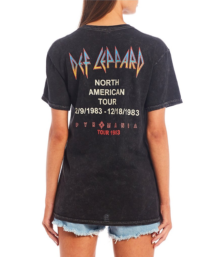 Junk Food Def Leppard Pyromania Tour Graphic Tee