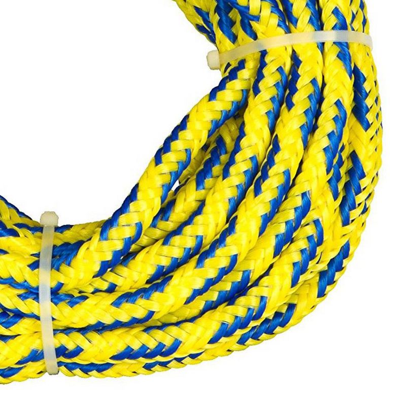 OBrien 60 Foot Long 2375 Pound 2 Person Floating Tube Tow Rope, Blue & Yellow
