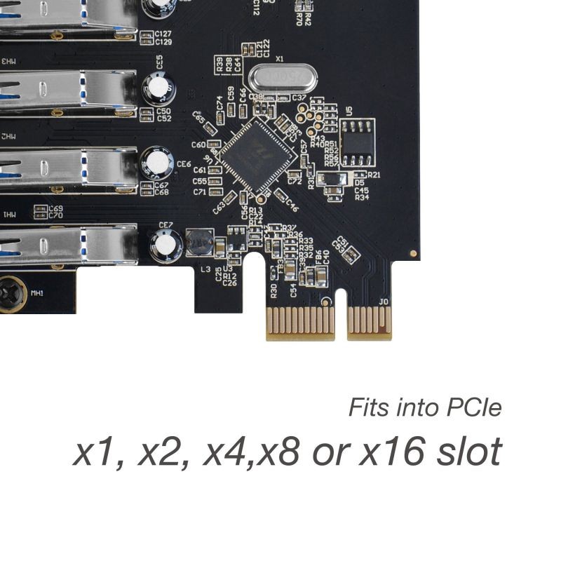 SIIG Legacy and Beyond Series PCIe to USB 3.0 7-Port PCI Express Card (External PCIe Host Card), Supports UASP
