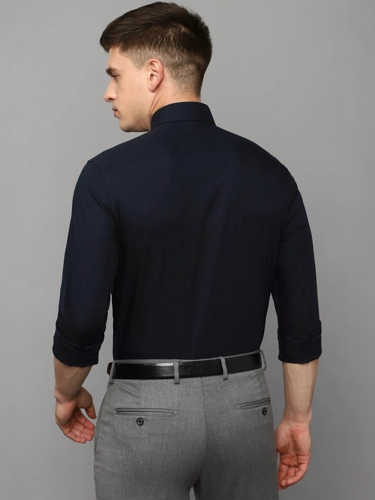 Louis Philippe Navy Regular Fit Shirt