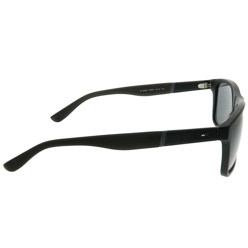 Tommy Hilfiger TH 1405/S KUN P9 Unisex Rectangle Sunglasses Black with Grey Lens 56mm