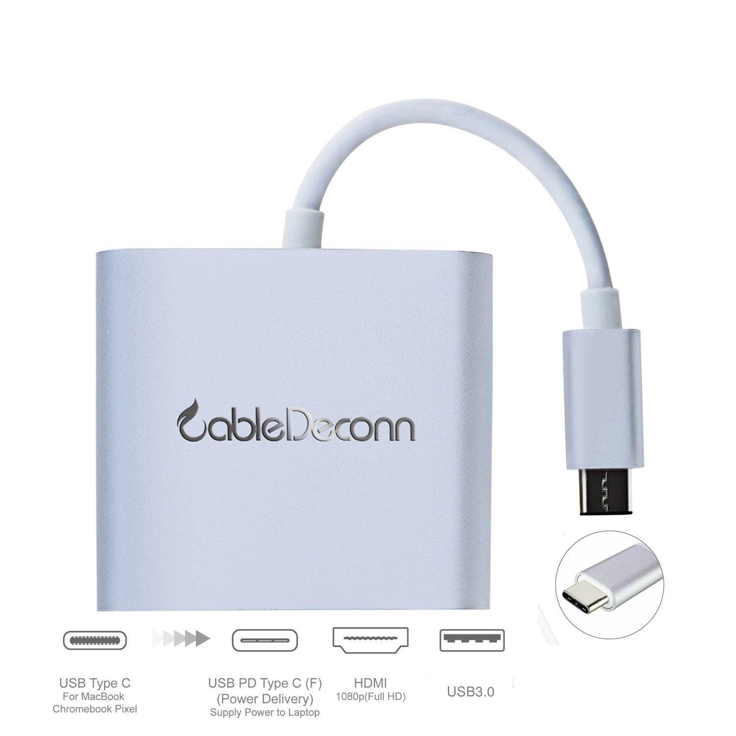 USB C 3.1 to 3.0 HUB+ HDMI VGA Type C Female Charger Adapter for Apple Macbook