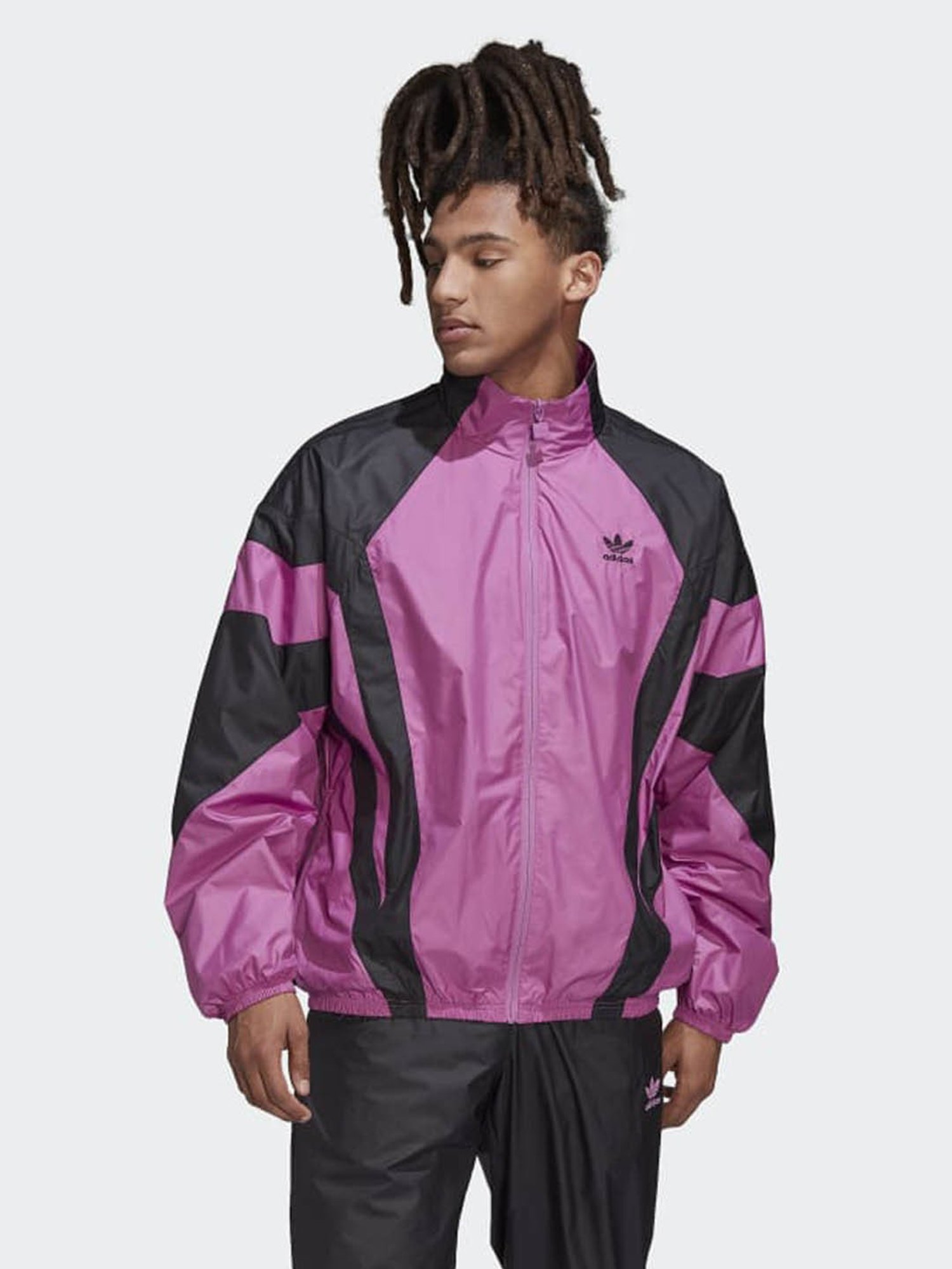 Adidas Originals Multicolored Loose Fit Colour Block Sports Jacket