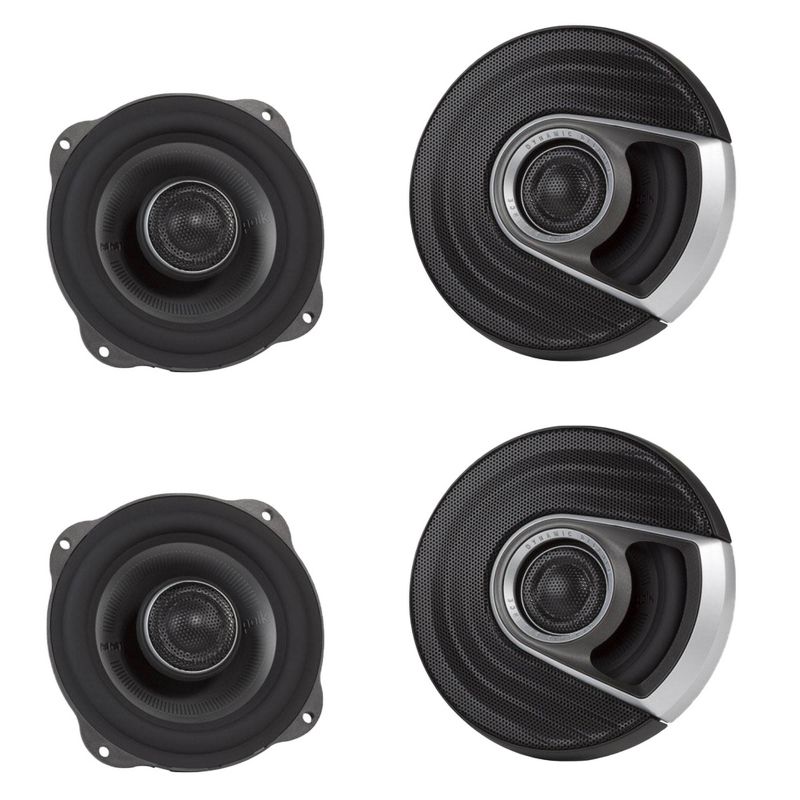 Polk Audio MM1 Series 5.25 Inch 300W Coaxial Marine Car Audio Speakers (2 Pack)