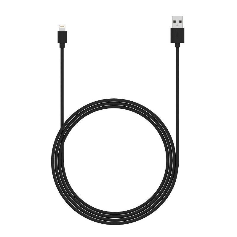 Just Wireless 6ft TPU Lightning to USB-A Cable - Black