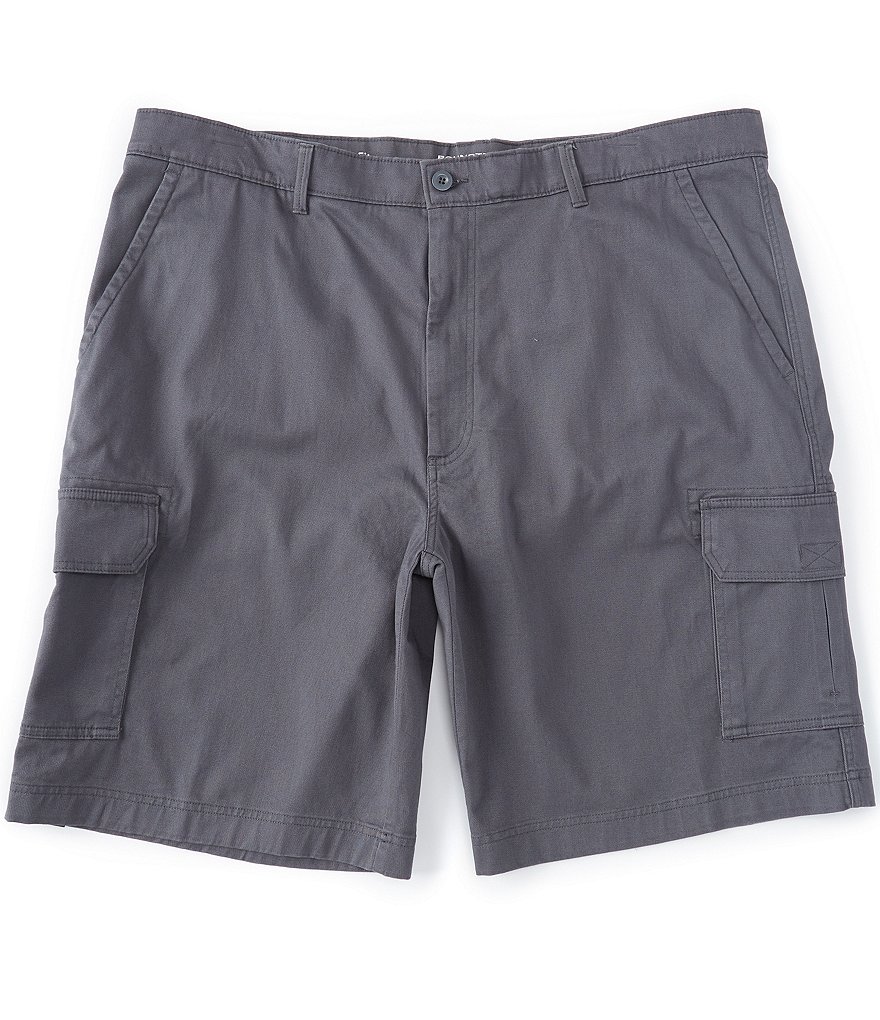 Roundtree & Yorke Big and Tall Performance 9#double; and 11#double; Inseam Flat Front Herringbone Print Shorts