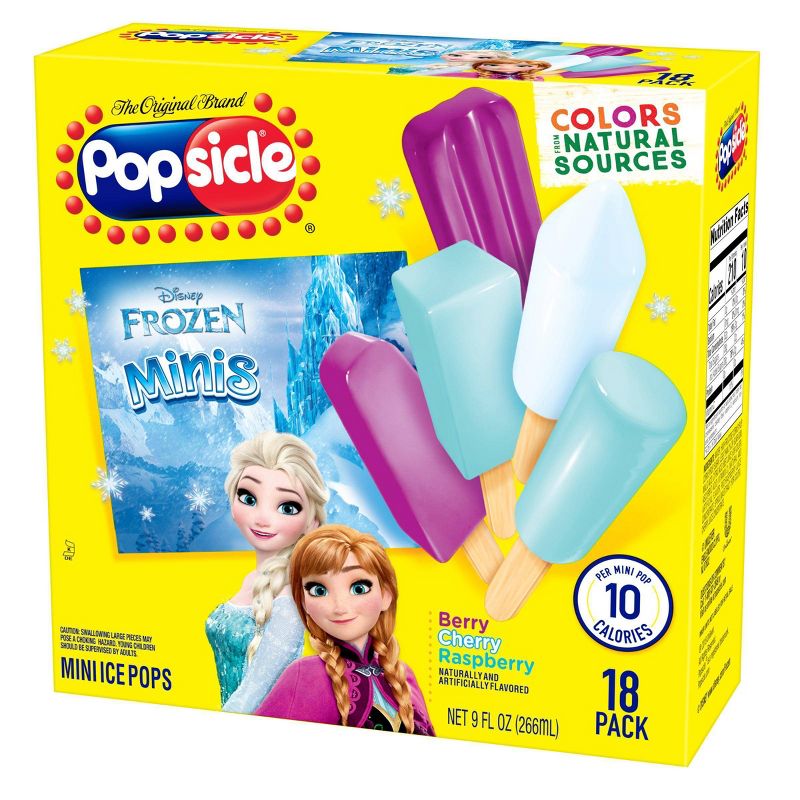 Popsicle Berry Cherry Raspberry Disney Frozen Mini Ice Pops - 18ct