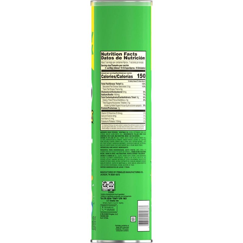 Pringles Mega Stack Sour Cream & Onion Potato Crisps Chips - 7.1oz