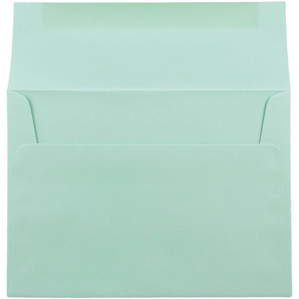 JAM PAPER A7 Premium Invitation Envelopes - 5 1/4 x 7 1/4 - Aqua Blue - Bulk 250/Box
