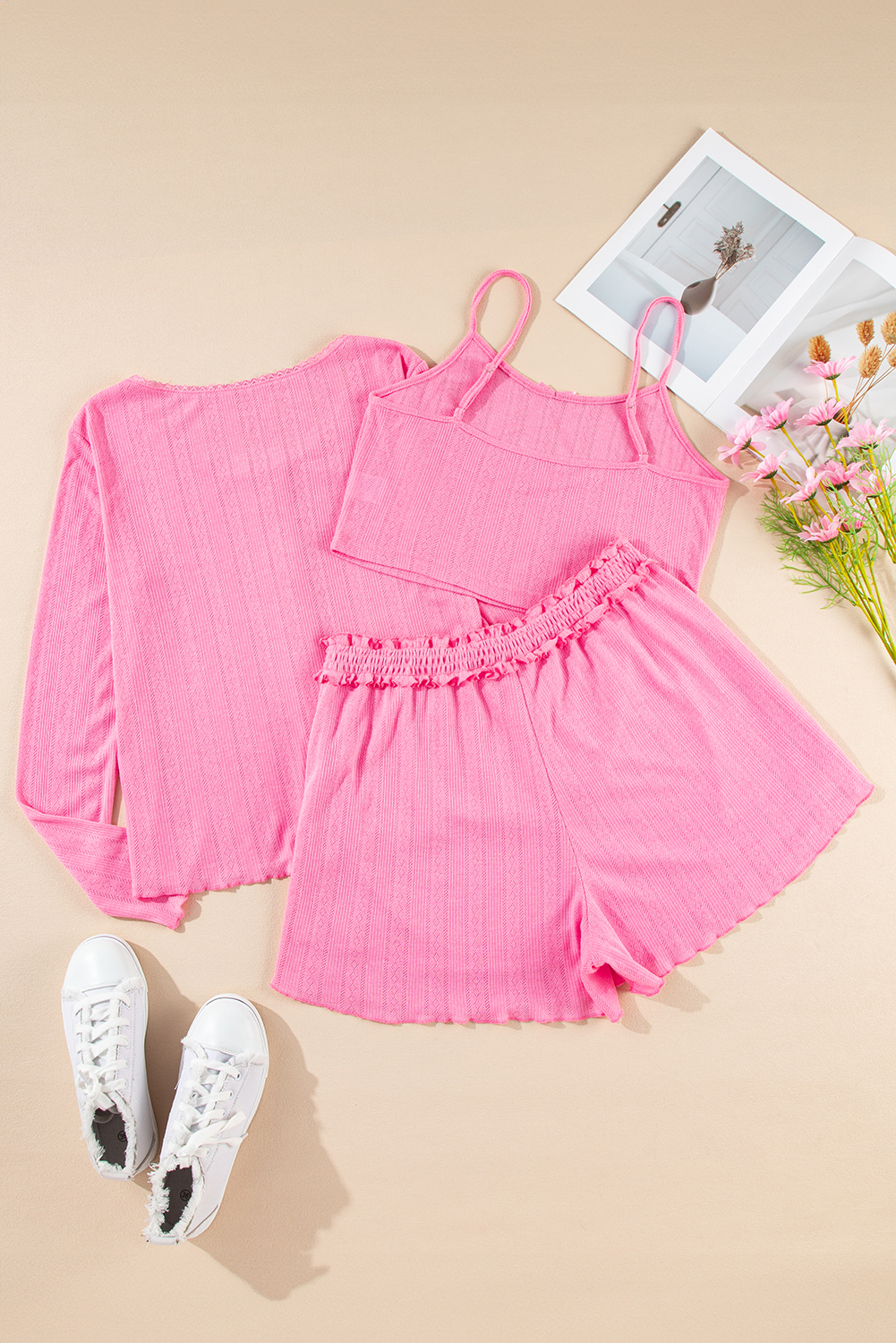 White Christmas Pullover and Drawstring Pants Pajama Set