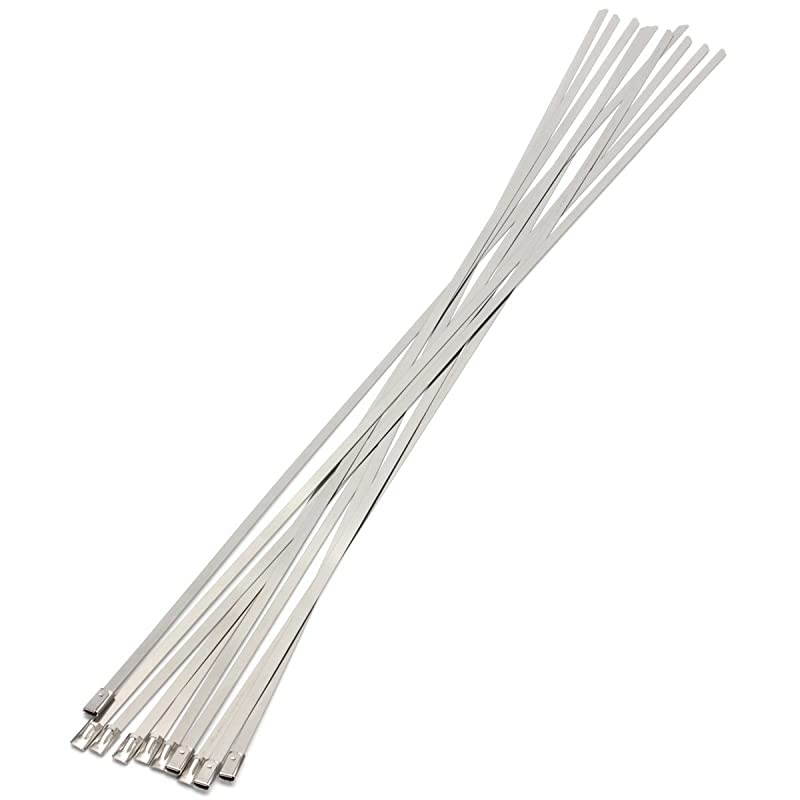 100pcs Stainless Steel Cable Ties 118 Inches 30CM SelfLocking Cable Zip Ties High Loop Tensile Strength Durability