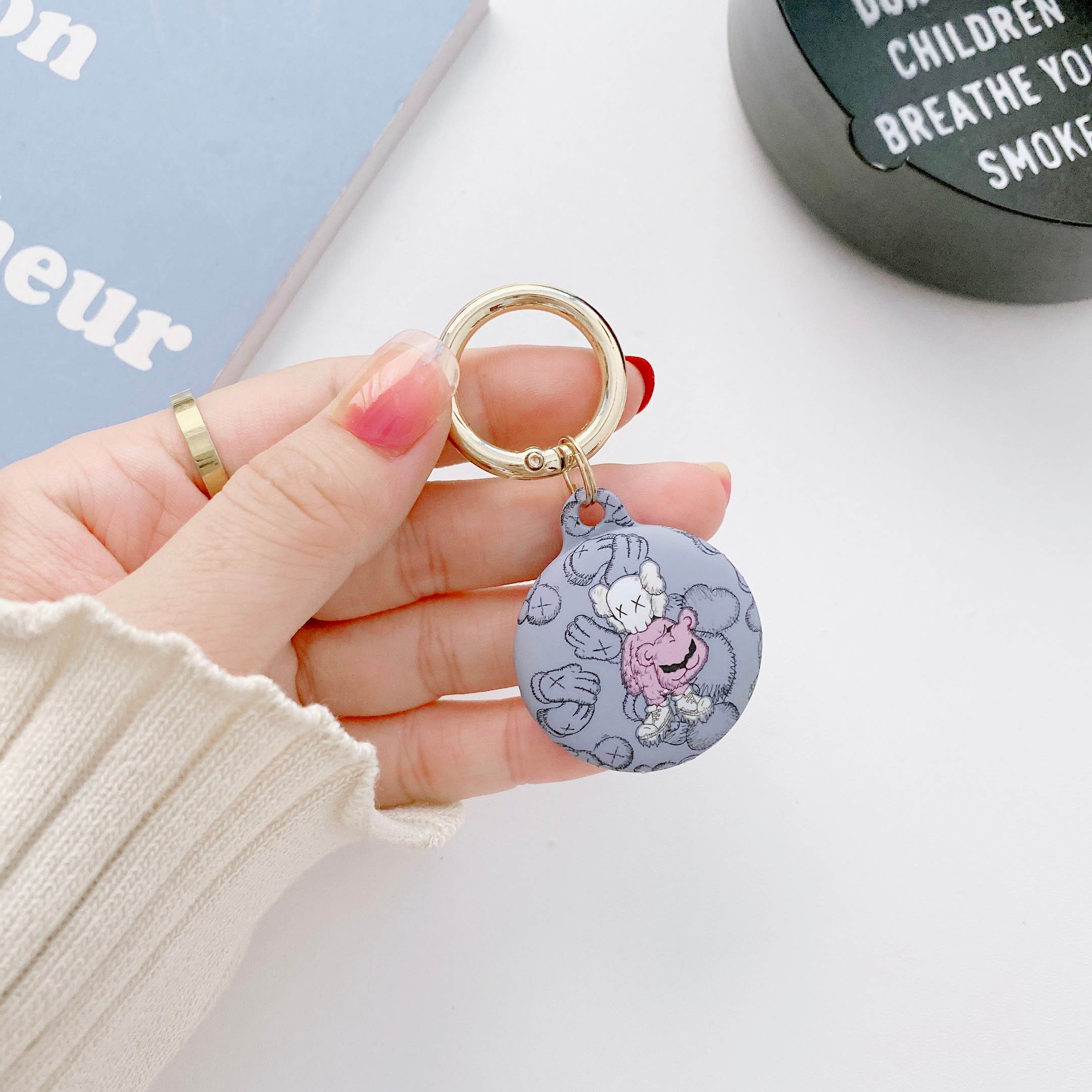 [7 PCS]  Silicone Protective Case for AirTags, Tracker Lightweight Soft Protective Skin Cover Accessories with Key Chain Anti-Loss Design Compatible with Apple AirTags 2021