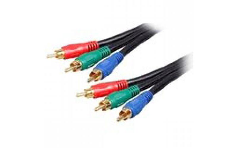 Professional Cable COMP3-06 Component Video Cable - 6 ft Component Video Cable - First End: 3 x RCA Male Video - Second End: 3 x RCA Male Video