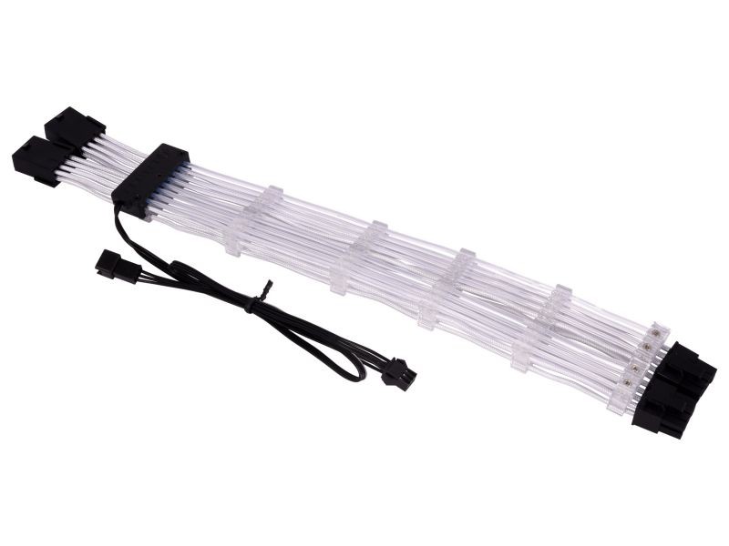 Graphics Card 6+2Pin 8Pin Male to Male Adapter Power Cable for Great Wall Dragon Module Power Supply with Net Cover,Black,about 58cm