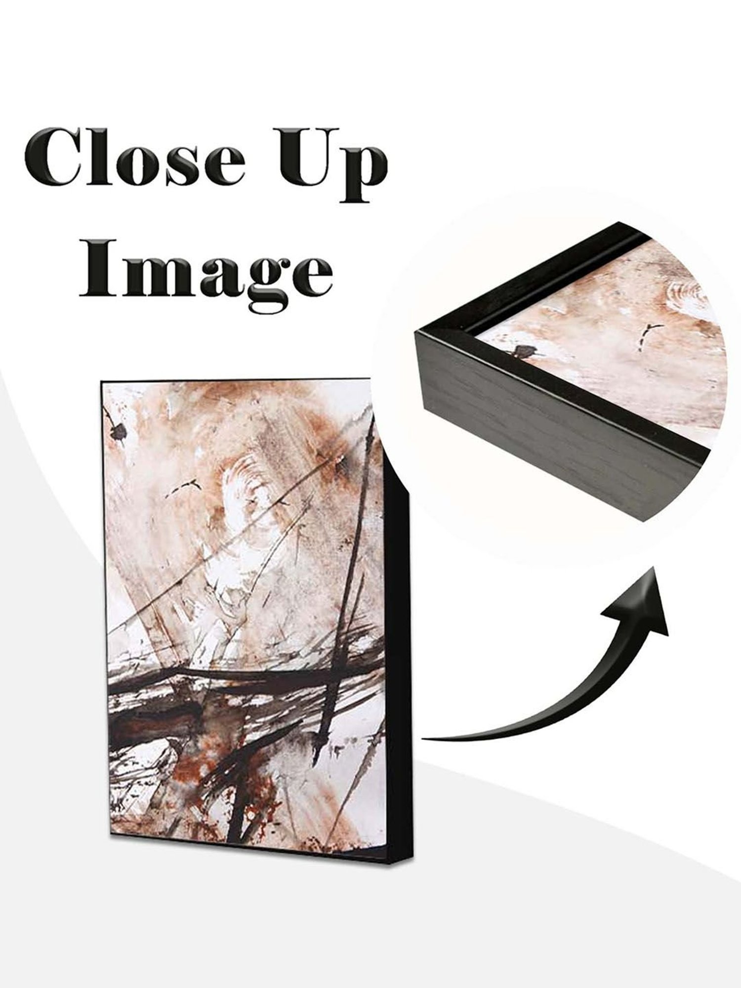 Art Street Brush Stoke Printed White Engineered Wood Wall Art (Set of 3)