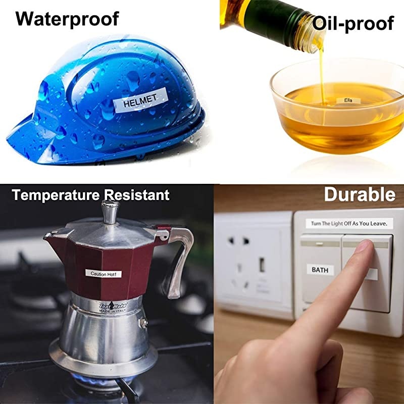 Compatible Label Tape Replacement for Brother Ptouch TZ TZe-231 TZ-231, 12mm 0.47" Laminated Tape Black on White, Compatible with Label Maker PT-D200 PT-D210 PT-P400 PT-D600 PT-1750, 2-Pack