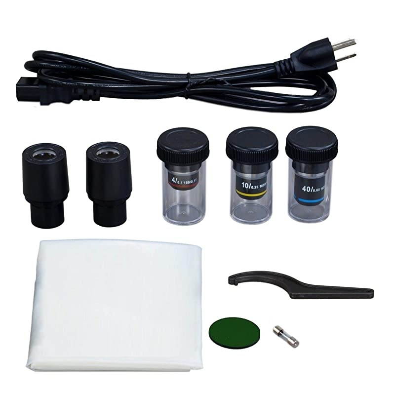 40X-400X Compound Trinocular LED Siedentopf Microscope