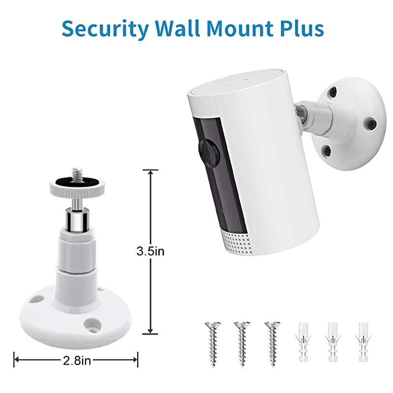Pack Adjustable Mounting Bracket for Ring Stick Up Cam WiredRing Stick Up Cam Battery amp Indoor Cam HD Security Camera Security Camera AccessoriesWhite