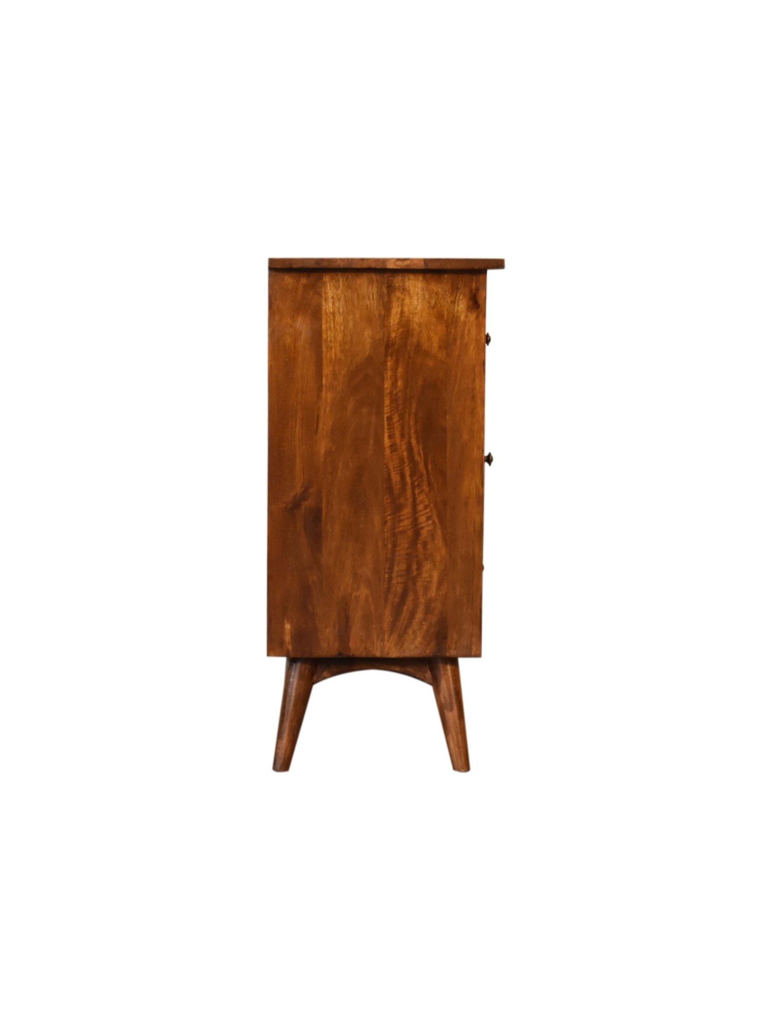 Fabindia Brown Sheesham Wood Textured Cabinet