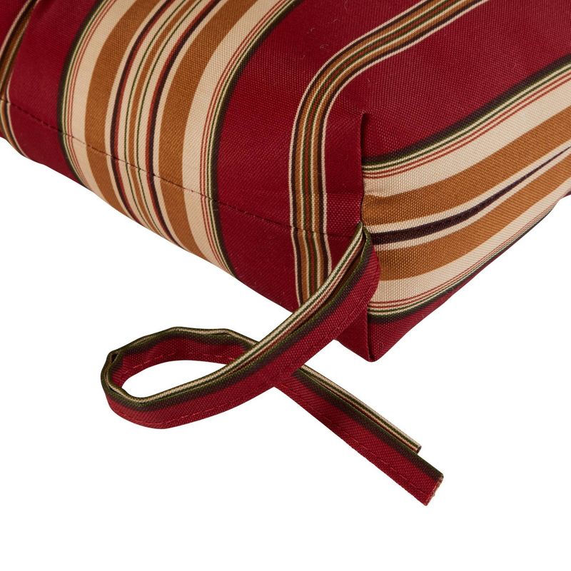 Set of 2 Roma Stripe Outdoor High Back Chair Cushions - Kensington Garden