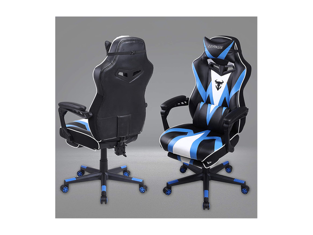 Zeanus Pink Ergonomic Gaming Chair for Girl, Gaming Chair with Footrest, Gaming Chair for Adults, High Back Racing Chair, Computer Chair with Massage, E-Sports Gamer Chair, Big and Tall Gaming Chair