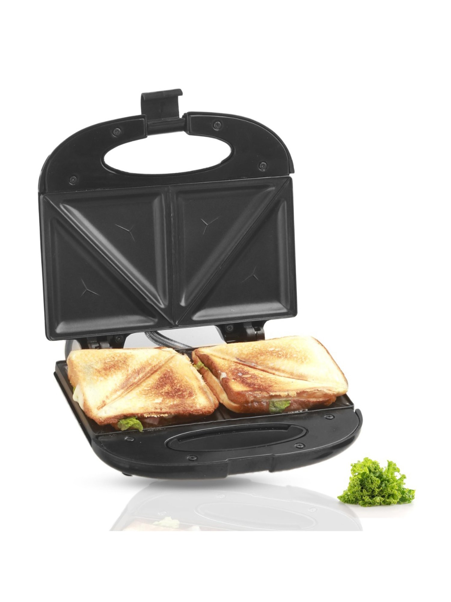 Borosil Sandwich Maker 700W Non Stick Coating (Black)
