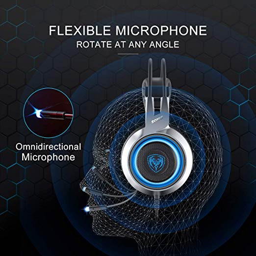 SOMIC G951 LED Light USB Gaming Stereo Headphones Headset with Microphone and LED light For PC Video Games