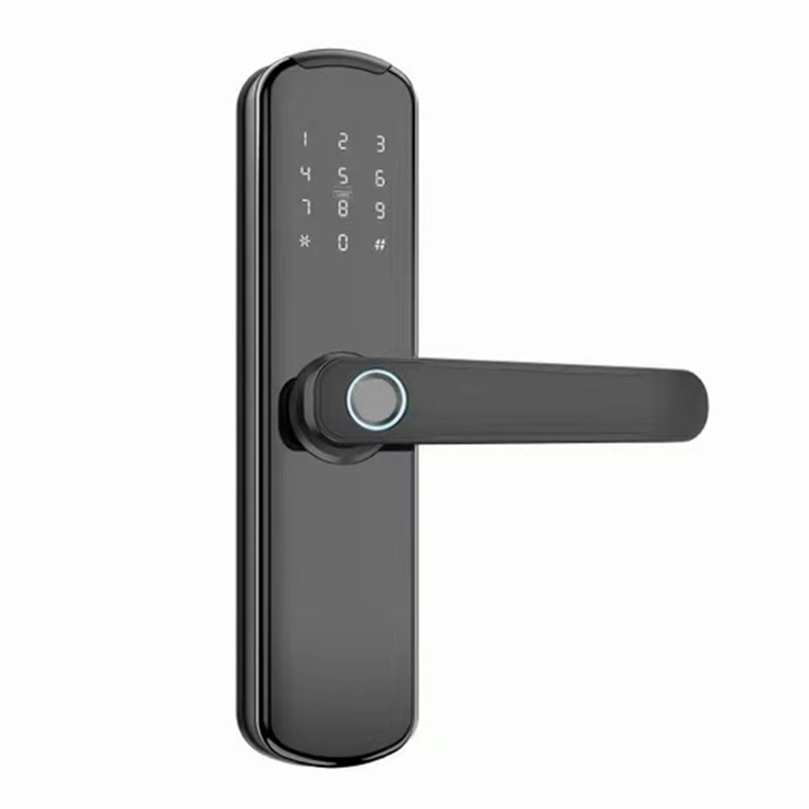 WAFU Tuya Fingerprint Lock Indoor Electronic Lock Smart Fingerprint Password Card Mechanical Key Touchscreen Keypad Door Lock for Home Hotel Office Door