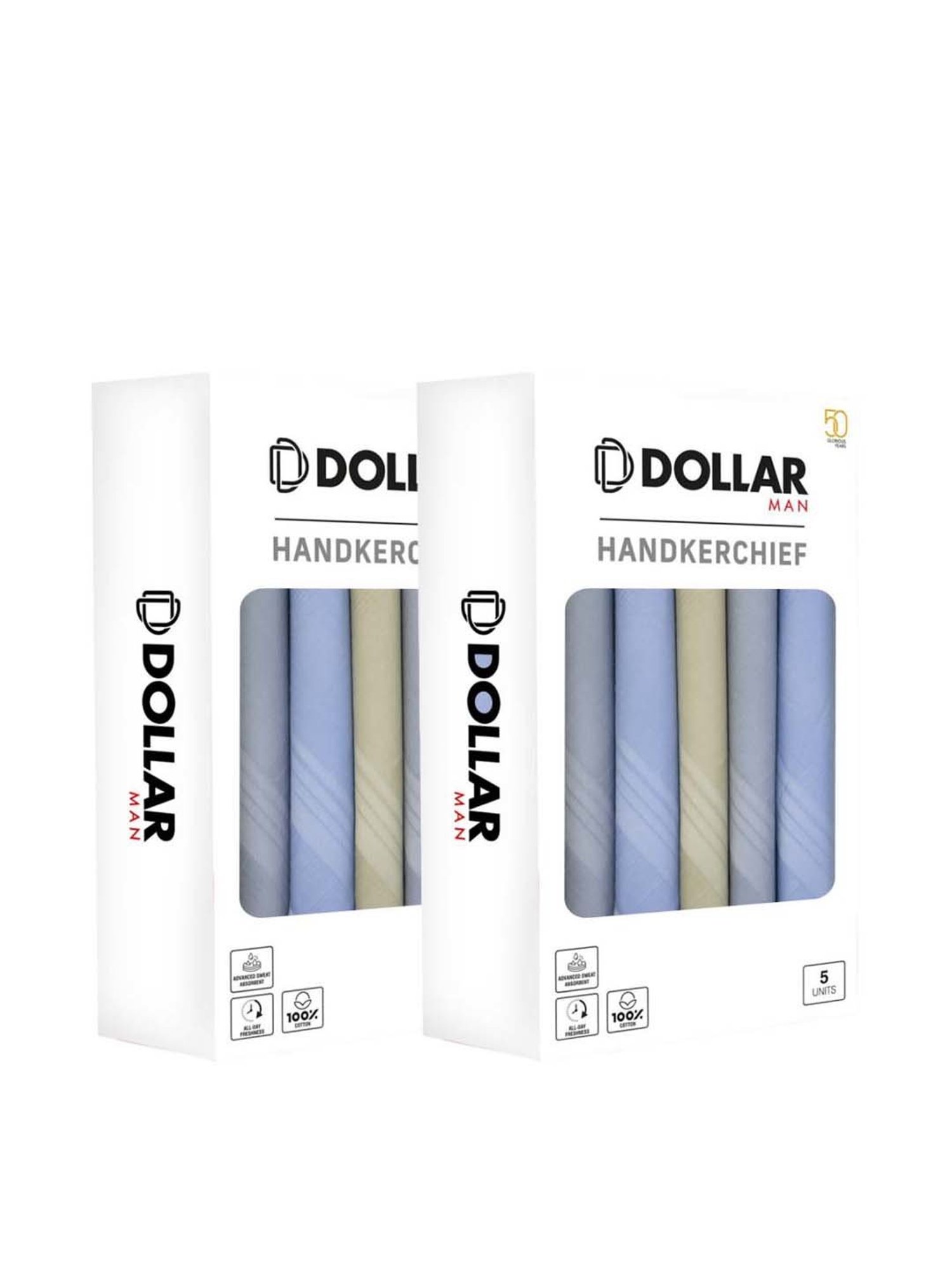 Crusset Multicolor Cotton Handkerchief - Pack of 6