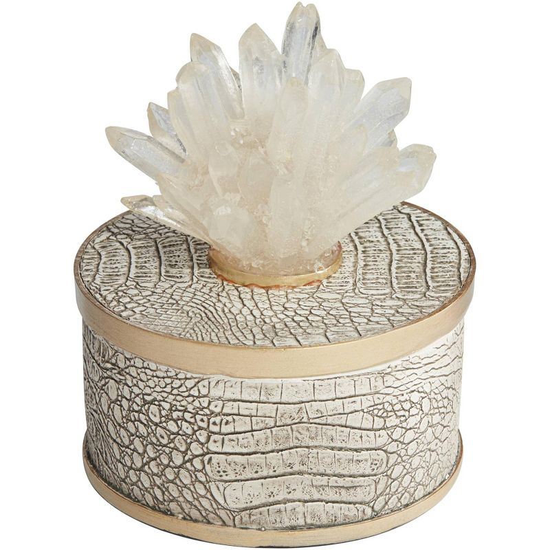 Olivia & May Set of 3 Weave Baskets with Wooden Lids