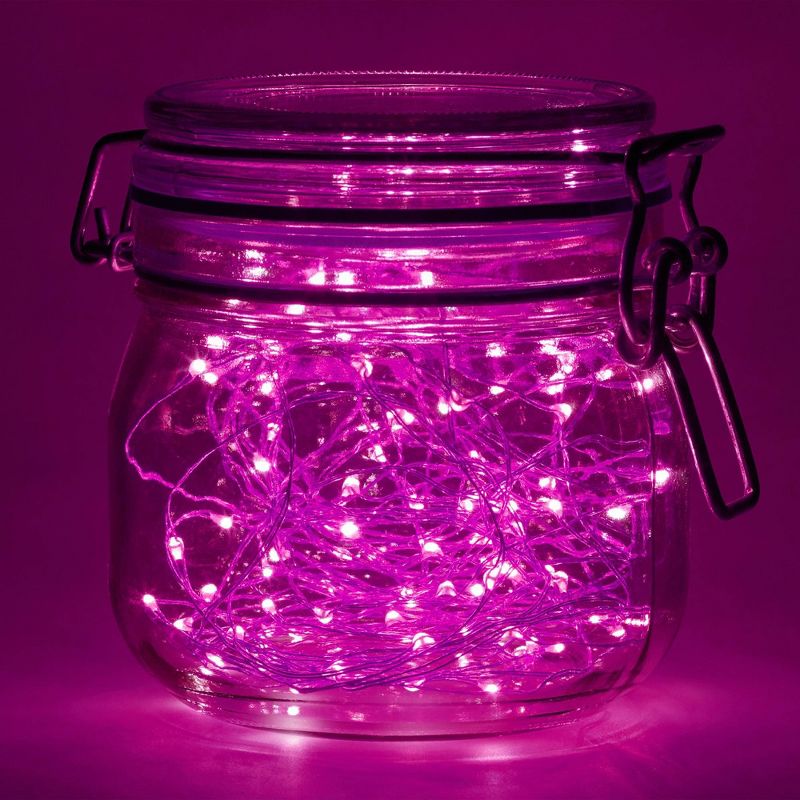 2ct Battery Operated Submersible Mini Fairy String Lights LED With Timer Pink