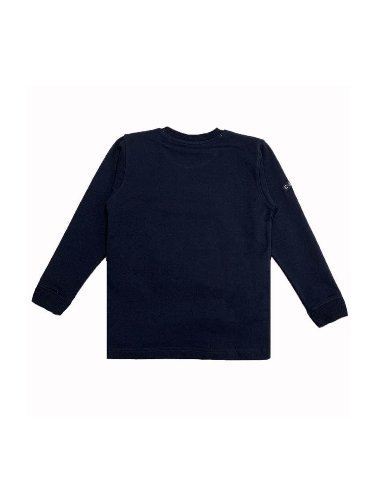 Cavio Boys Navy Printed Full Sleeves T-Shirt