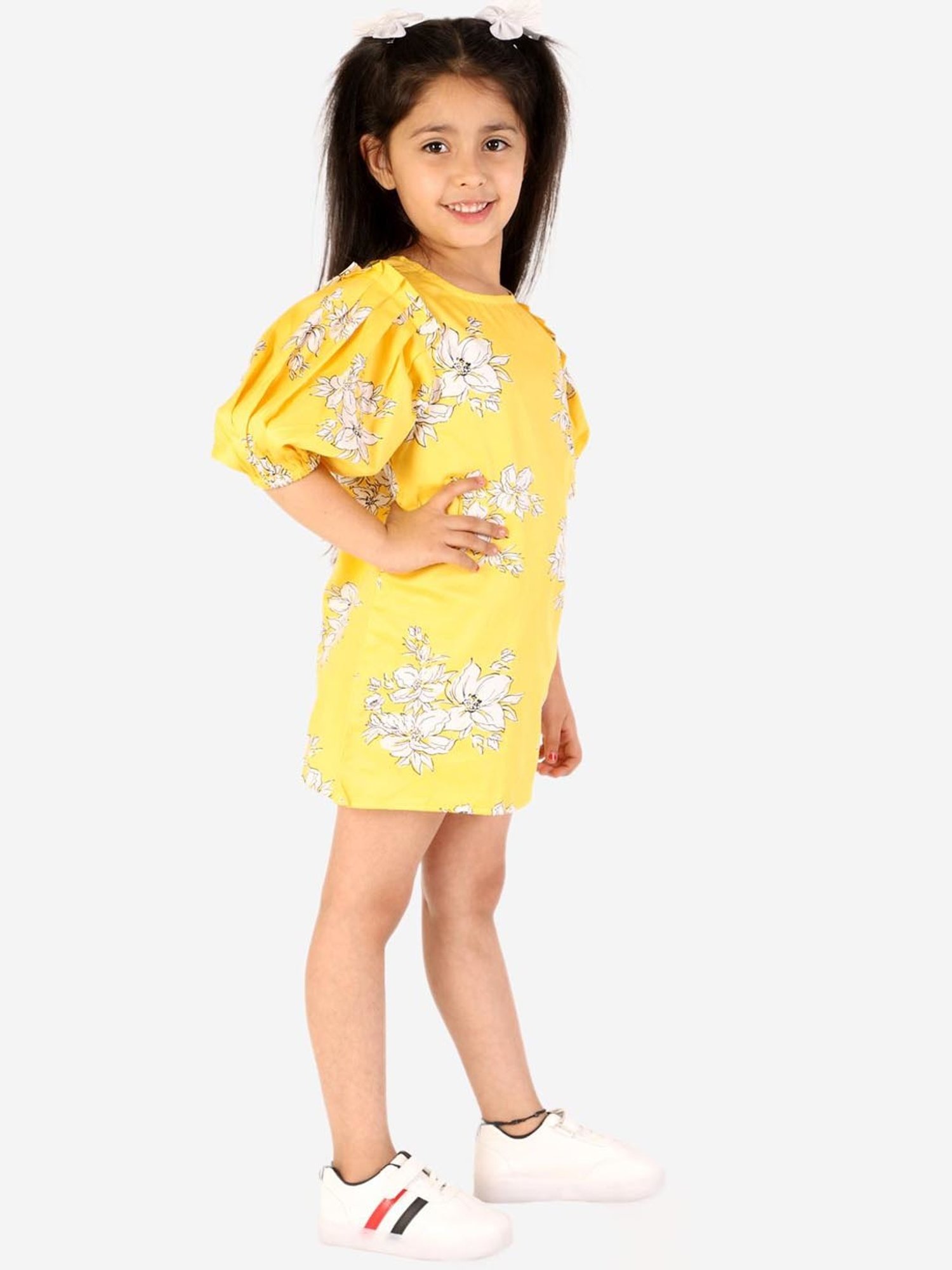 KidsDew Kids Yellow Floral Print Dress