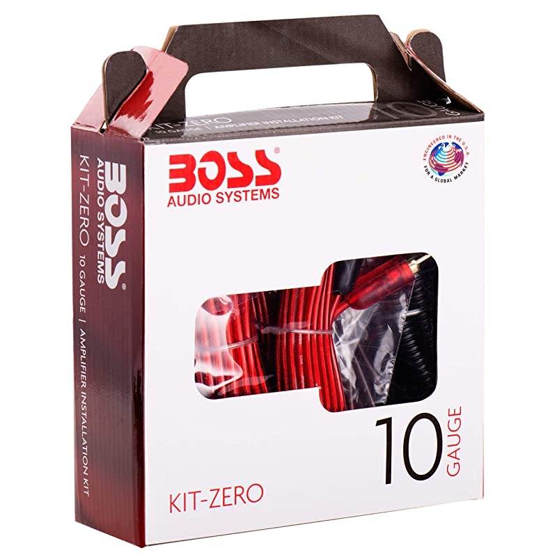 KIT-ZERO 10 Gauge Wiring Installation Kit for Car Amplifiers - A Car Amplifier Wiring Kit Helps You Make Connections and Brings Power to Your Radio, Subwoofers and Speakers