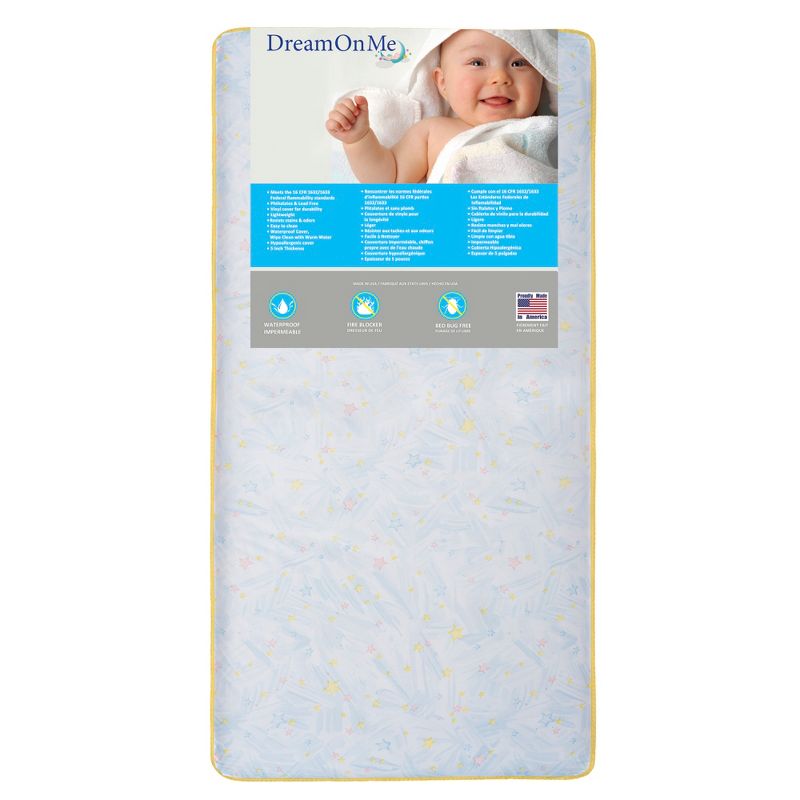 Dream On Me Moon-Dust Crib & Toddler 202 Coil Mattress