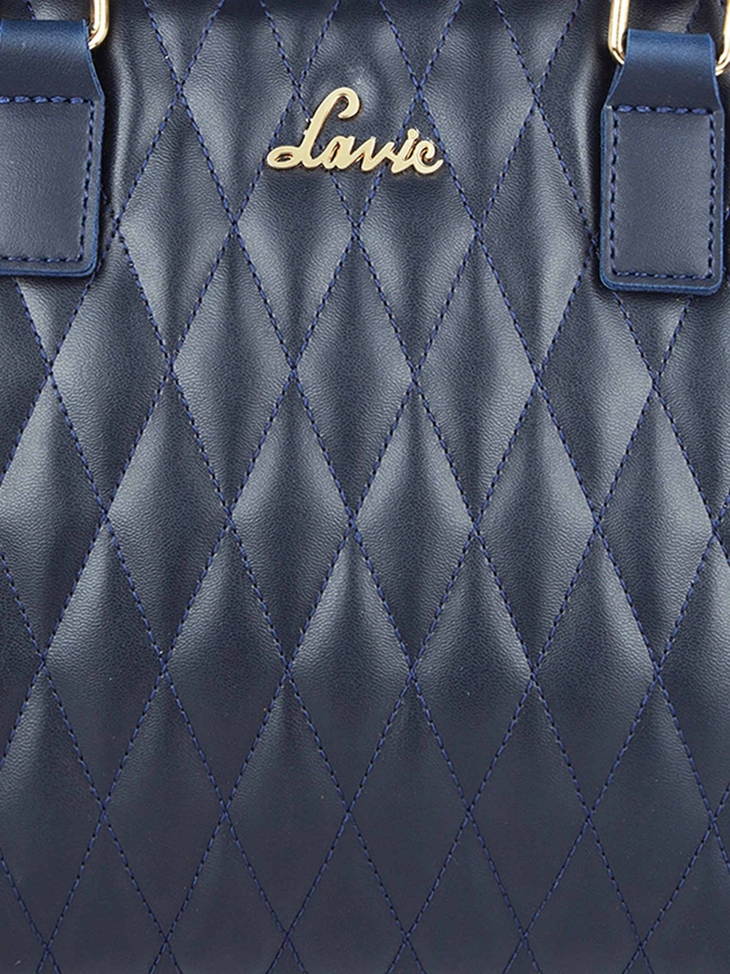 Lavie Shelly Navy Synthetic Quilted Handbag