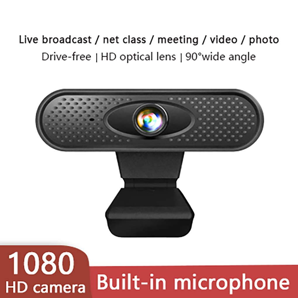 1080P USB Webcam with Mic PC Camera, 110-Degree View Angle Web Computer Camera for Video Calling & Recording Video Conference/Online Teaching/Business Meeting