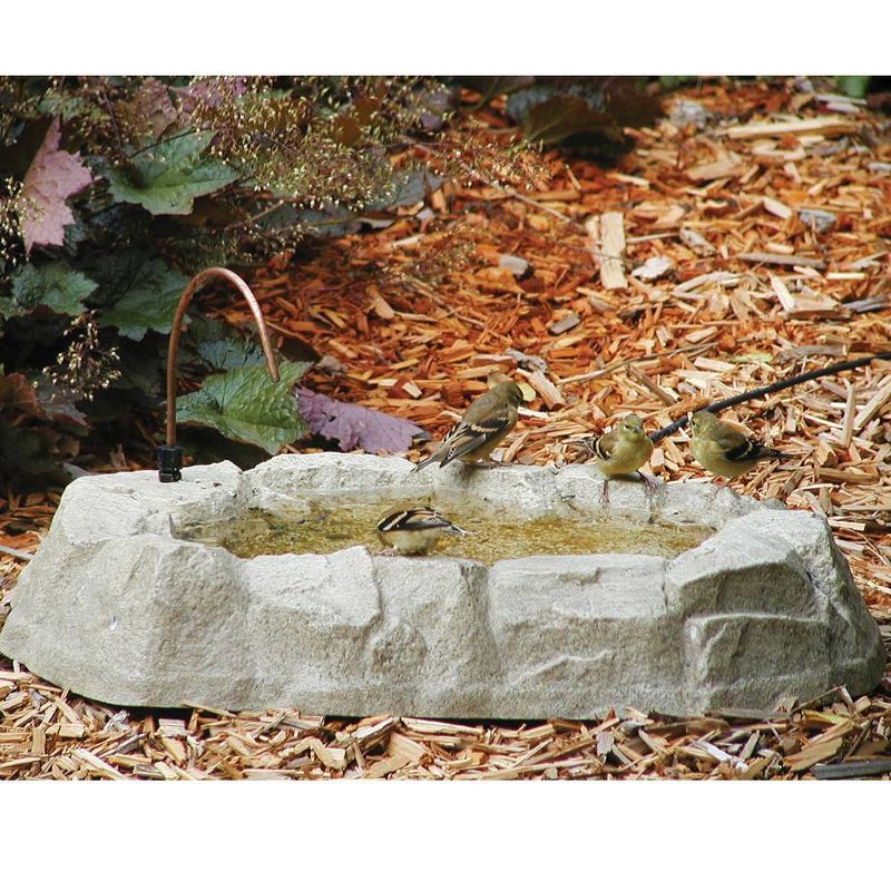 Birds Choice 5" Rocky Mountain Ground Level Birdbath with Dripper