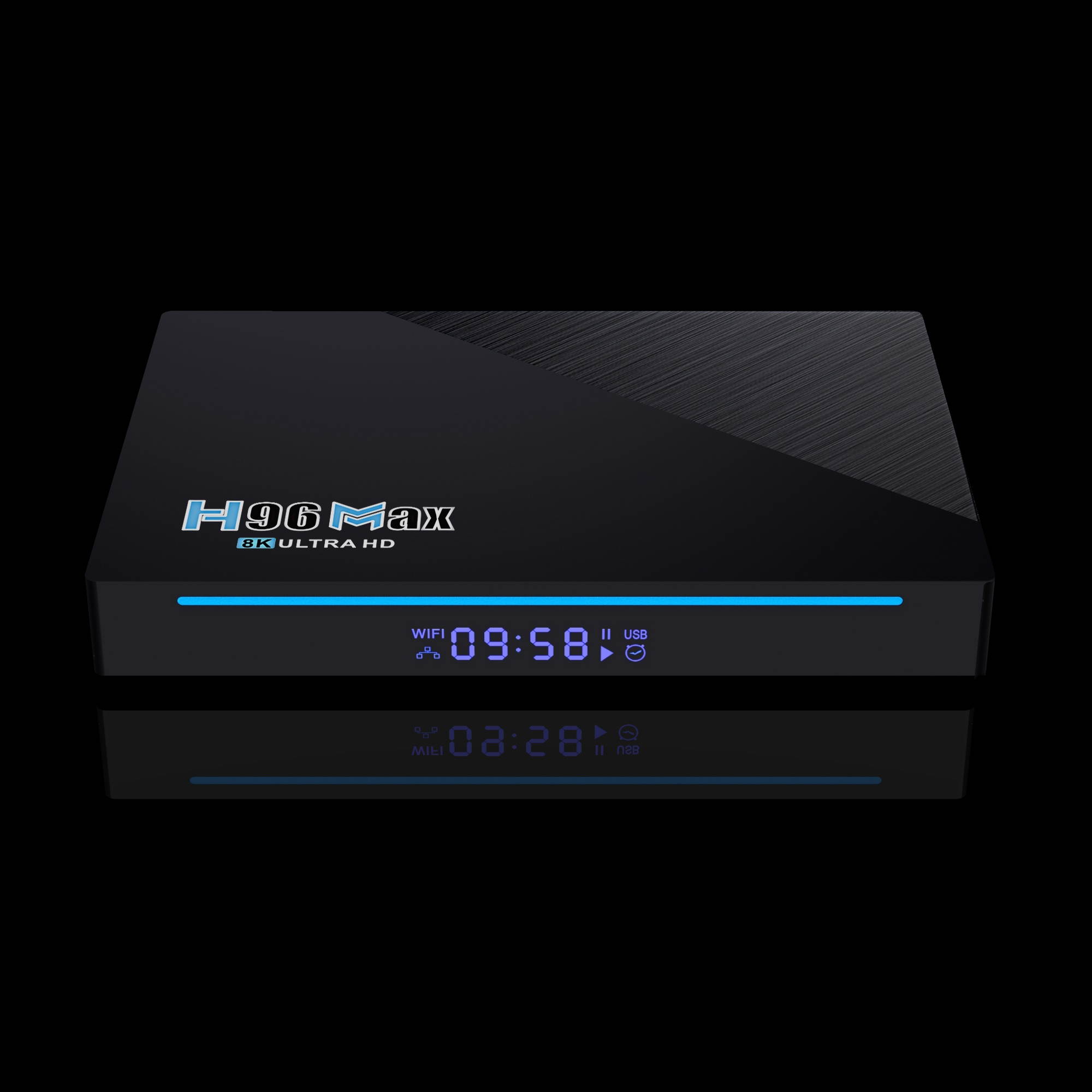 H96 MAX RK3566 SDRAM 8GB DDR3 64GB eMMC ROM Android 11.0 8K UHD TV Box bluetooth 4.0 5G Wifi 1000M LAN H.265 VP9 4K Decoder Voice Control OTT Box-EU Plug