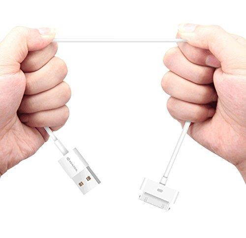 iPhone 4s Cable, 30-Pin USB Sync and Charging Data Cable for iPhone 4/4S/3G/3GS, iPad 1/2/3, and iPod (5'/1.5 Meter) - Pack of 2