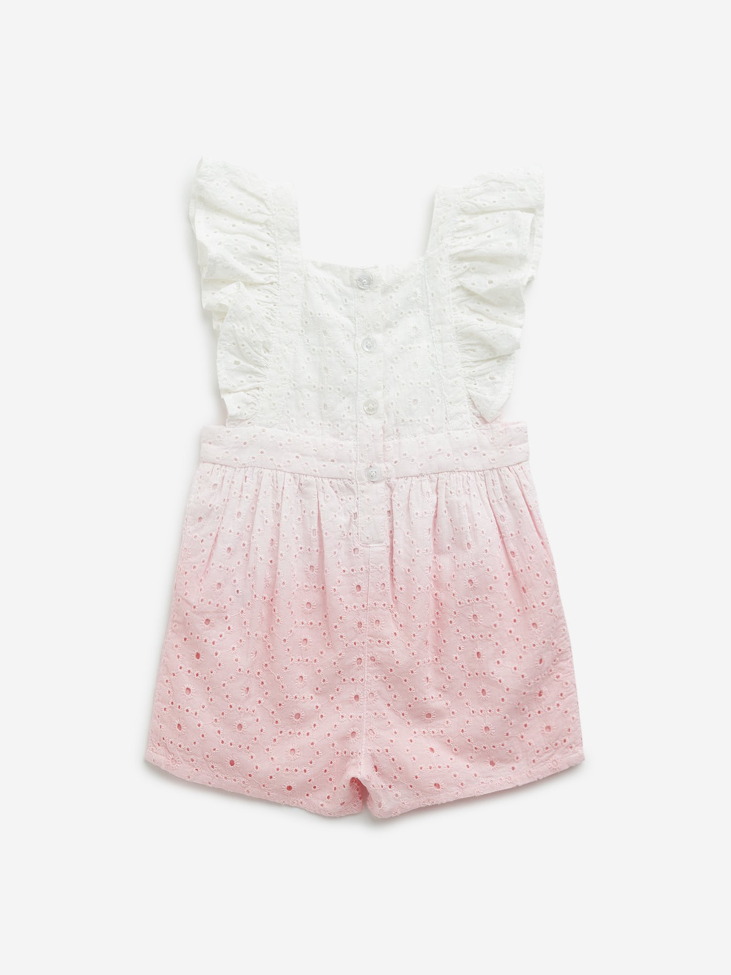 Budding Bees Kids Blue Ombre Jumpsuit with Attached Bow