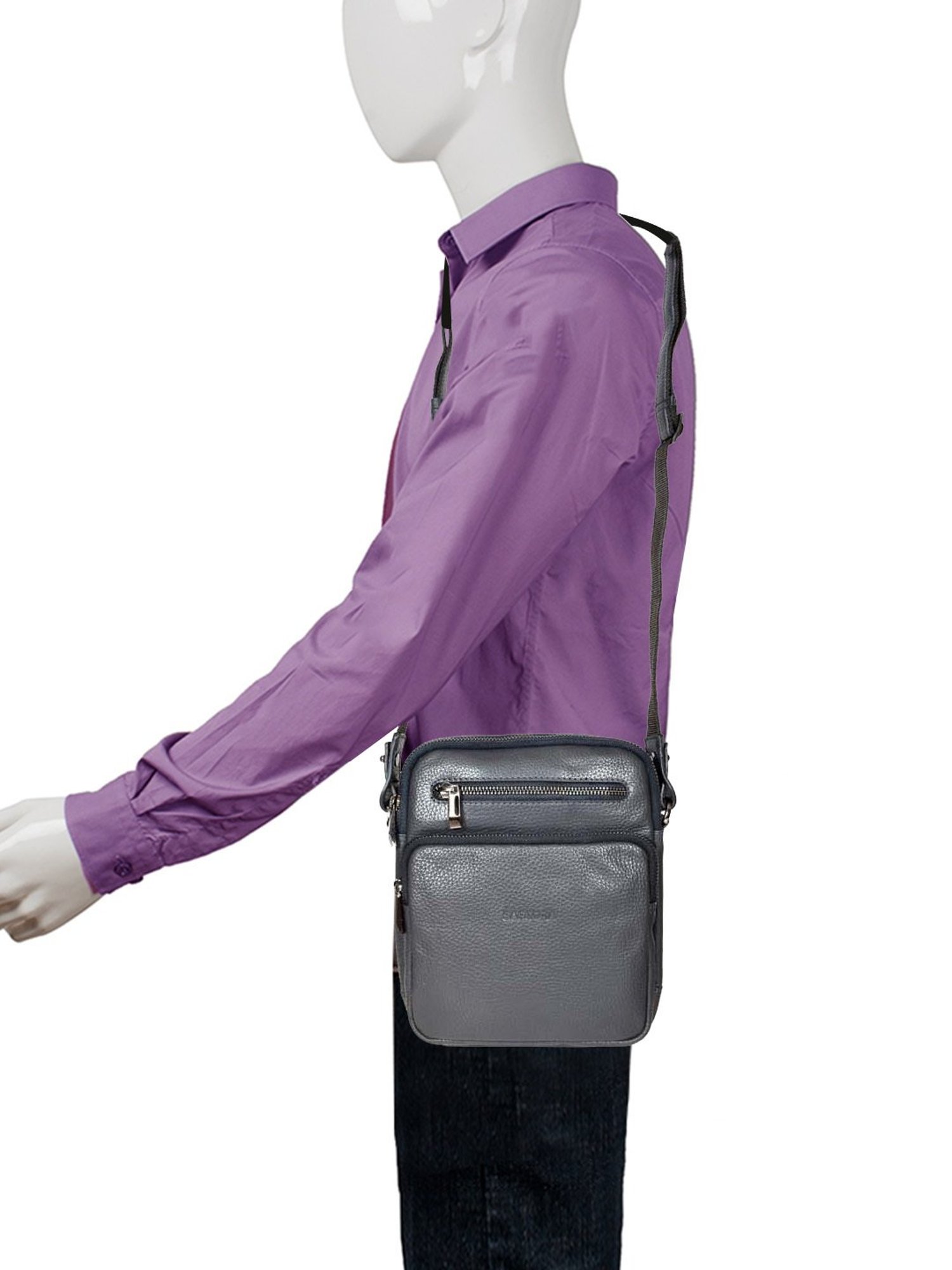 SASSORA Navy Solid Small Sling Handbag