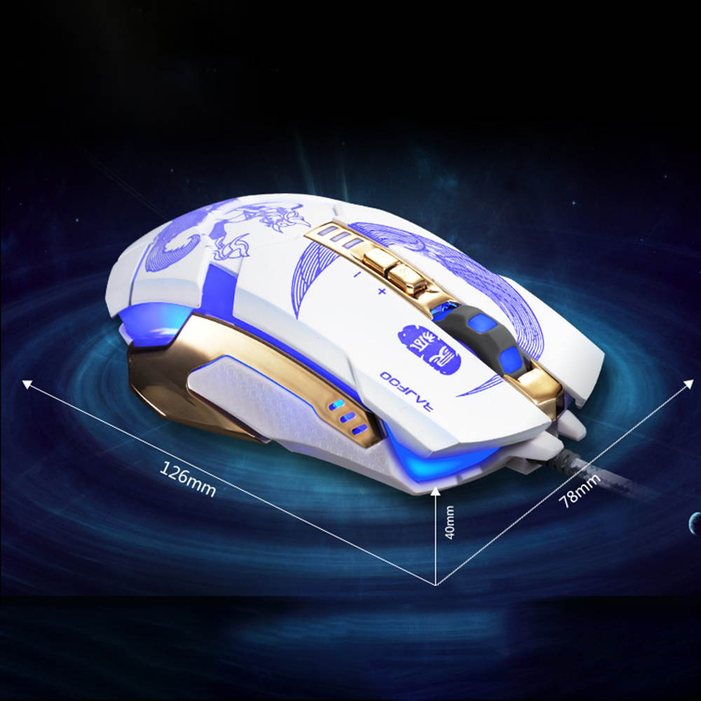 HXSJ Ergonomic Optical Office 2.4G Wireless Gaming Mouse Mice Adjustable 2400 DPI with 6 Buttons for Laptop PC Notebook Computer