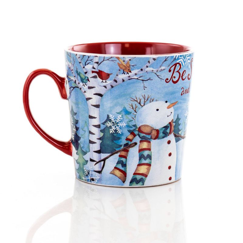 Gibson Home 18oz 4pk Ceramic Saint Nick Mugs