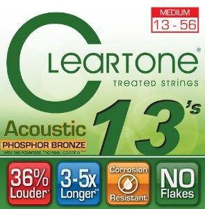 Cleartone Acoustic Guitar Strings - Phosphor Bronze - Medium .013 .056 - 1 Pack