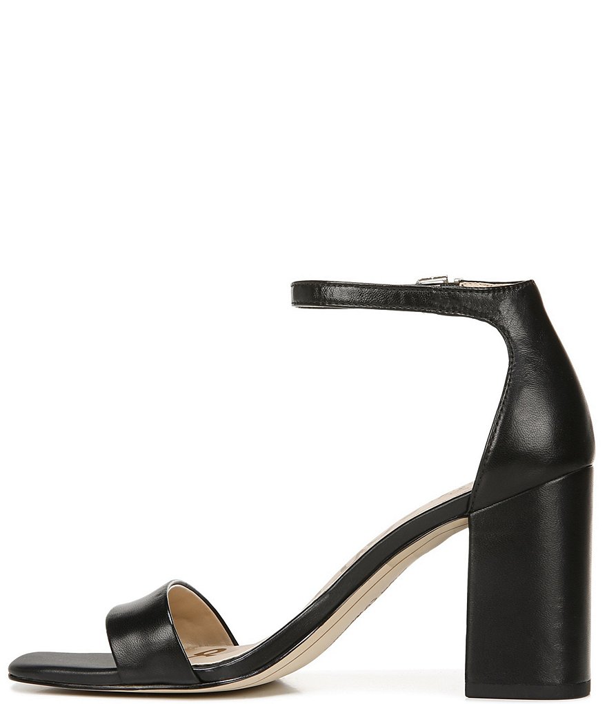 Sam Edelman Daniella Leather Block Heel Square Toe Dress Sandals