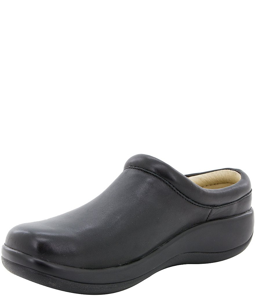 Alegria Kayla Black Nappa Clogs